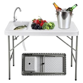 طاولة مع حنفية سهلة الطوي تتحول لشنطة متنقلة